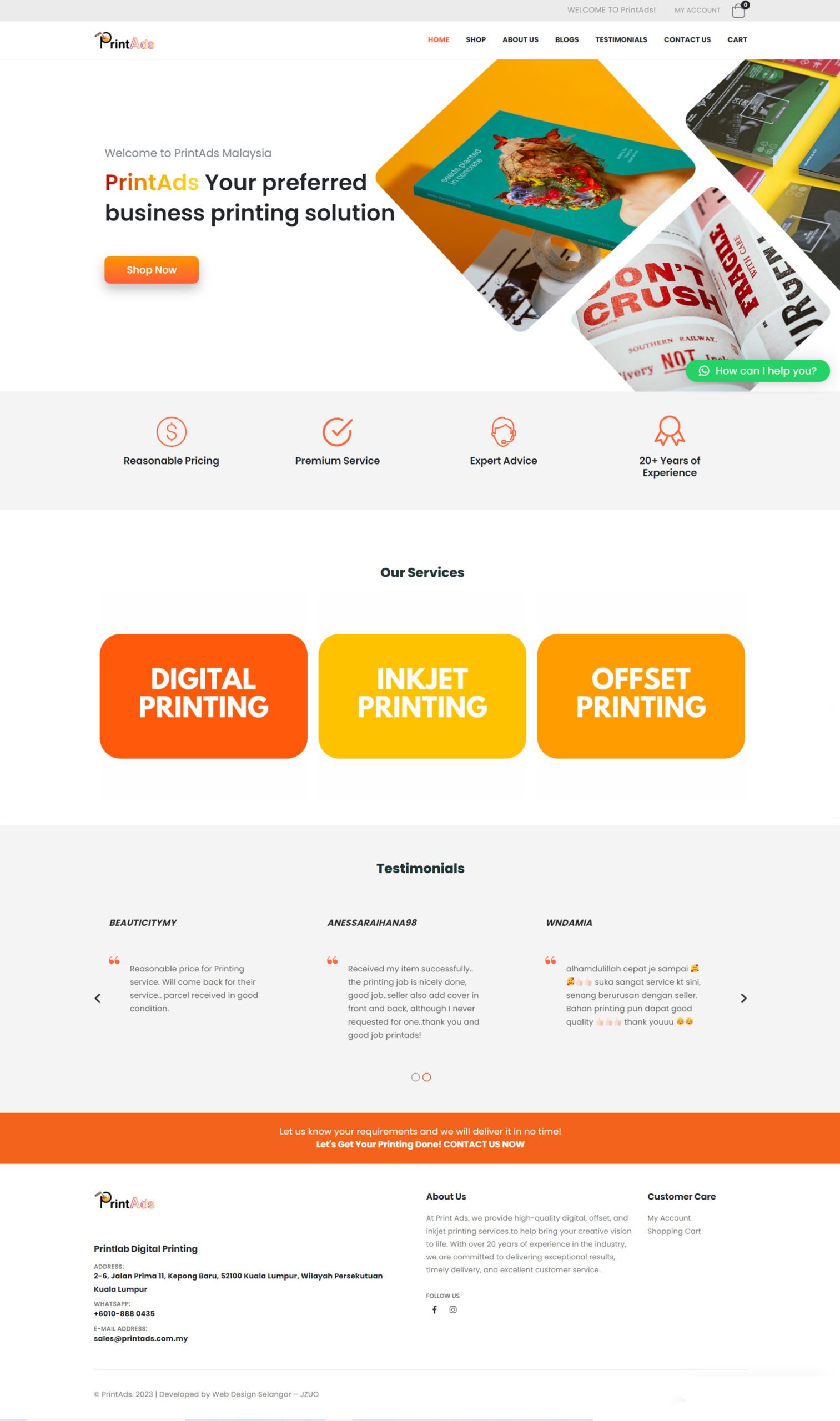 Web Design Malaysia | JZUO | Printads